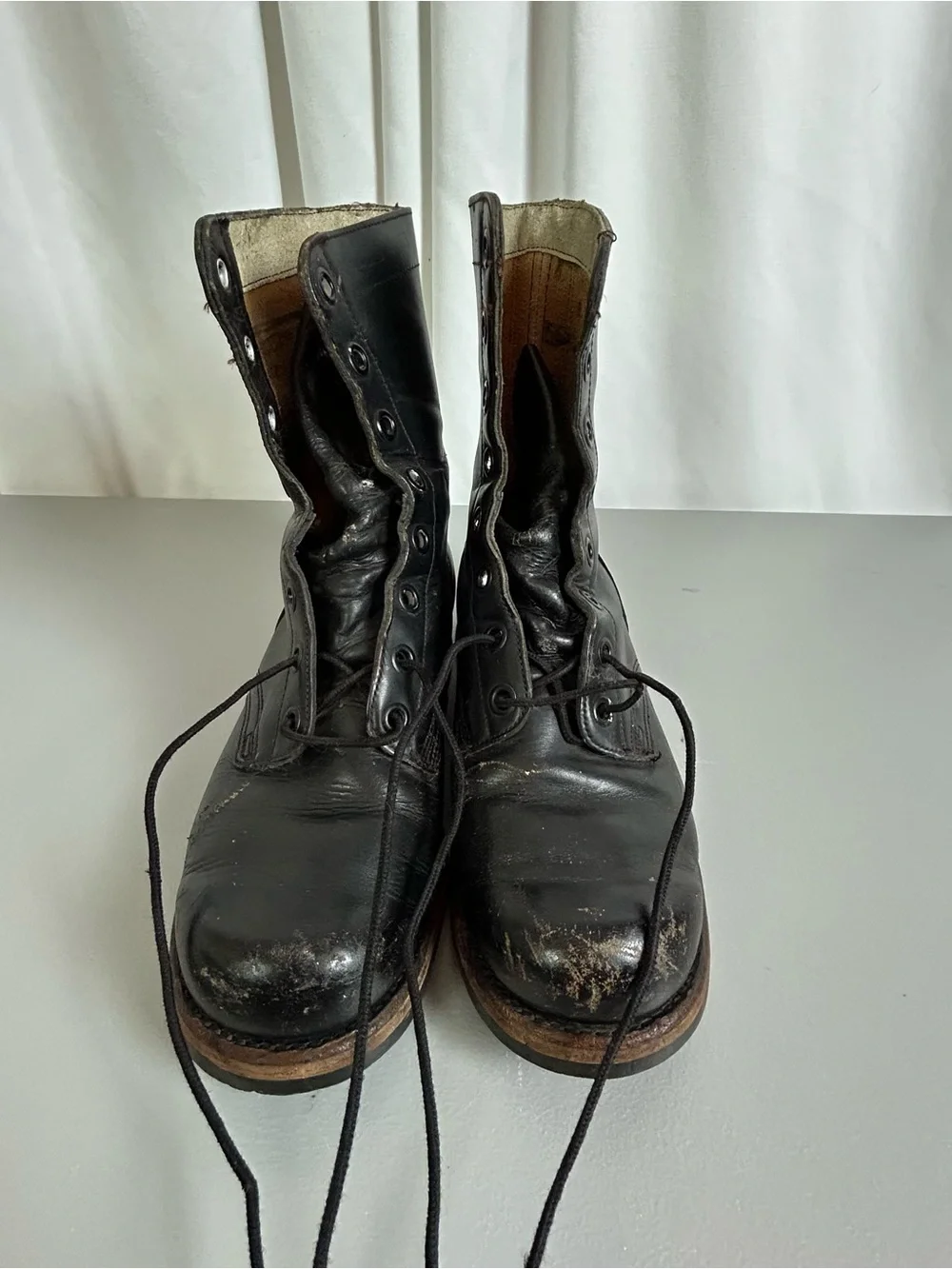 Mens vintage Endicott Johnson military boots size 8B black